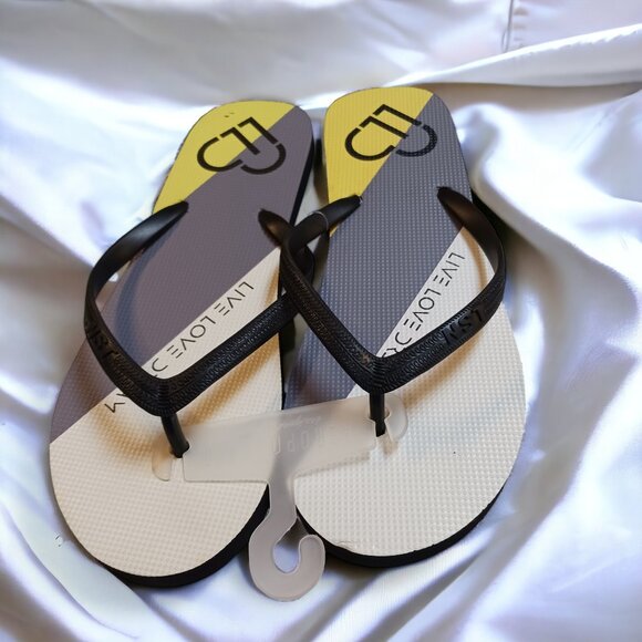 Live Love Dream Summer Flip Flops Size 9/10 NWT - Picture 3 of 6
